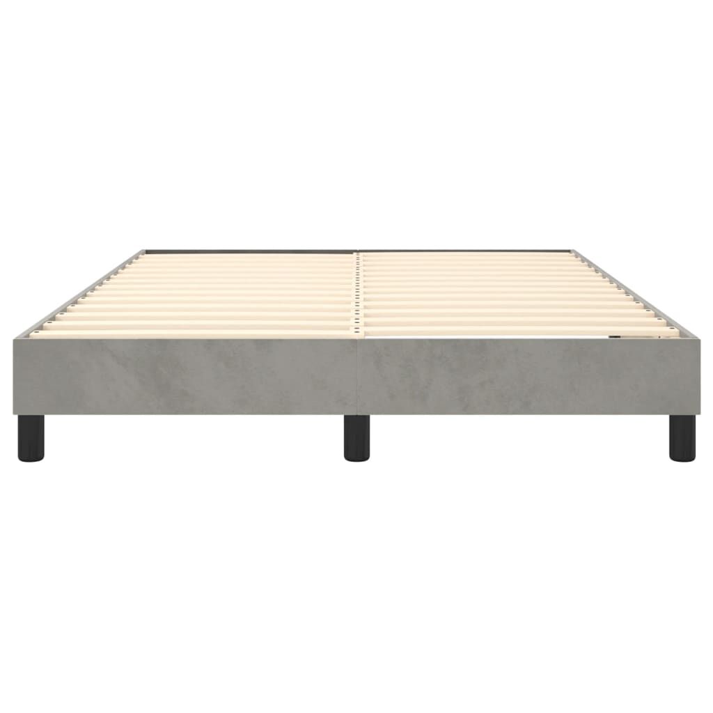 vidaXL Bed Frame without Mattress Light Grey Full Velvet (US Only)