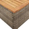 vidaXL 3 Piece Bistro Set with Cushions Grey Poly Rattan Acacia Wood