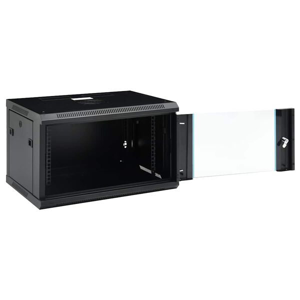 vidaXL 6U Wall Mounted Network Cabinet 19 IP20 600x450x350 mm