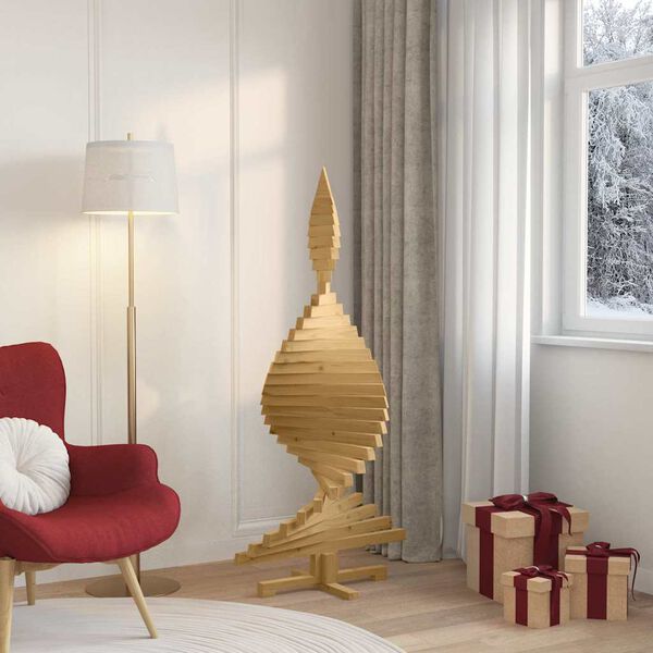 vidaXL Christmas Trees with Stand Brown 150 cm Solid pine wood