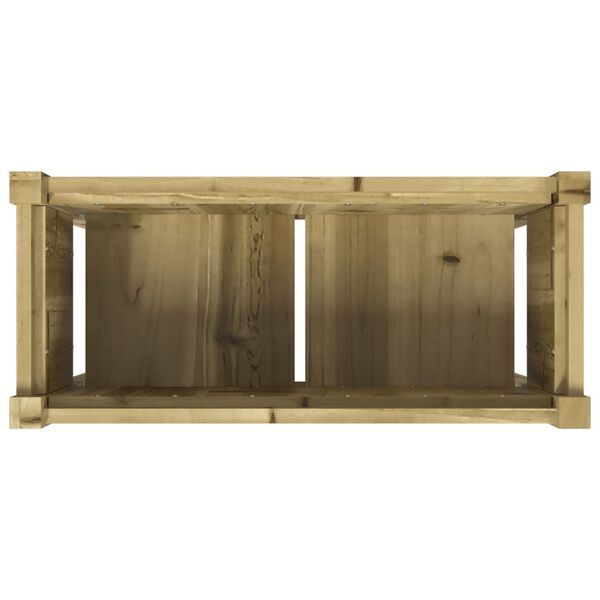 vidaXL Garden Planter with Legs 70x31x70 cm Impregnated Wood Pine