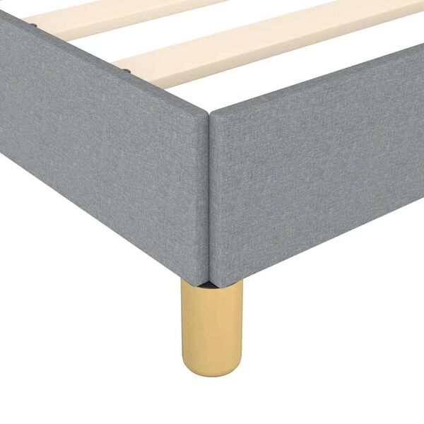 vidaXL Bed Frame without Mattress Light Grey 152x203 cm Queen Fabric