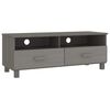 vidaXL TV Cabinet "HAMAR" Light Grey 106x40x40 cm Solid Wood Pine
