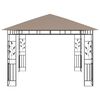 vidaXL Gazebo with Mosquito Net 3x3x2.73 m Taupe 180 g/m²