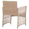 vidaXL 4 Piece Garden Lounge Set with Cushion Poly Rattan Beige