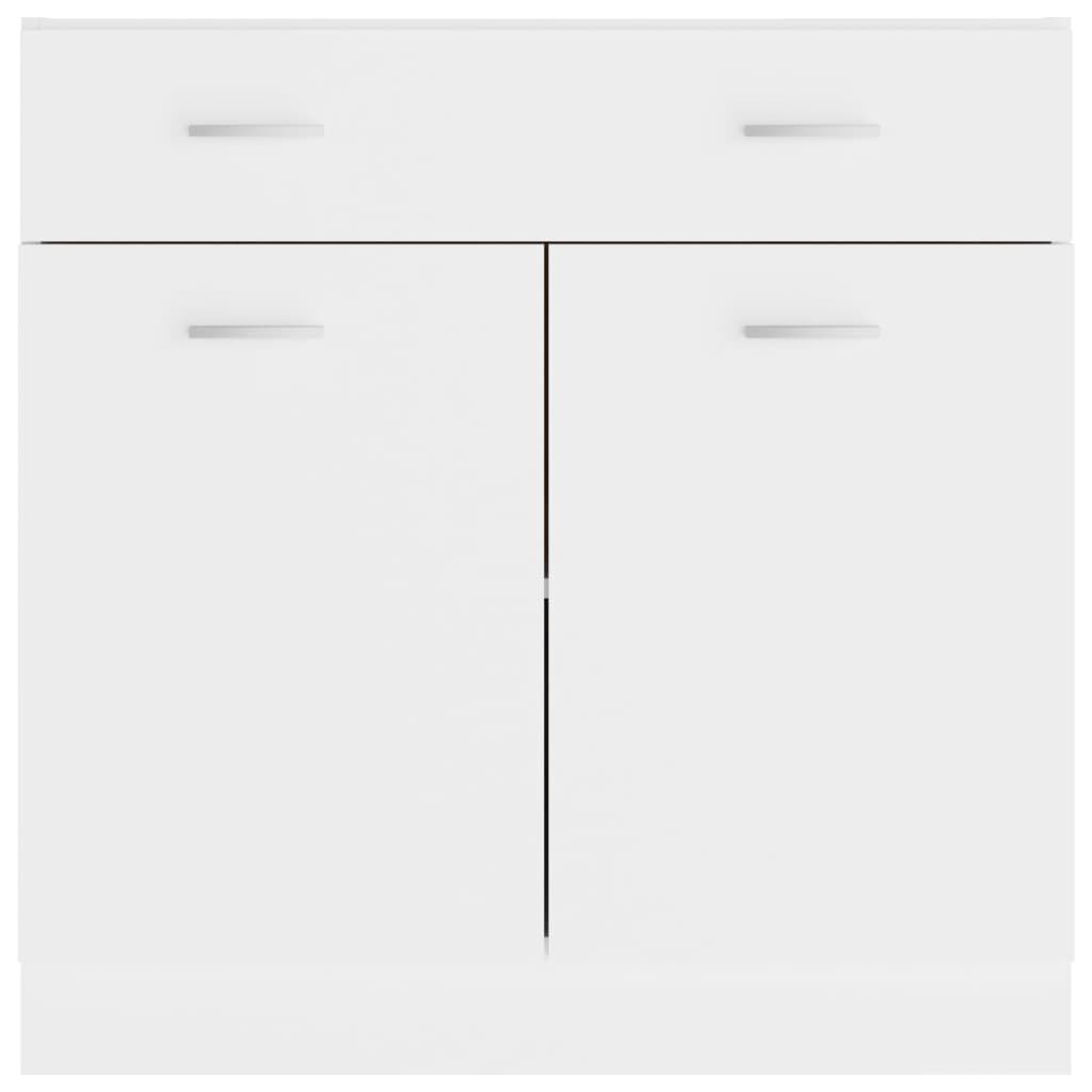 vidaXL Drawer Bottom Cabinet Lyon White 80x46x81.5 cm Engineered Wood
