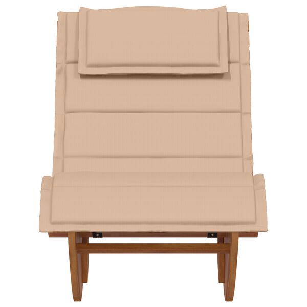 vidaXL Rocking Sun Loungers with Cushions 2 pcs Solid Wood Acacia