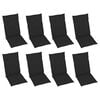 vidaXL Garden Reclining Chairs with Cushions 8 pcs Grey Solid Wood Acacia