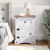 vidaXL Bedside Cabinet Mexican Pine Corona Range White 53x39x67 cm
