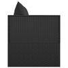 vidaXL Outdoor Lounge Bed with Cushions Black Poly Rattan