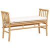 vidaXL Garden Bench with Cushion Brown 110 x 38 x 65cm Bamboo