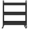 vidaXL Kitchen Trolley Black 70x30x82 cm Engineered Wood