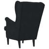 vidaXL Armchair Black Velvet