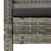 vidaXL Garden Bench with Cushion Grey 105 cm Poly Rattan