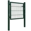 vidaXL 2D Fence Gate (Single) Green 100x80 cm