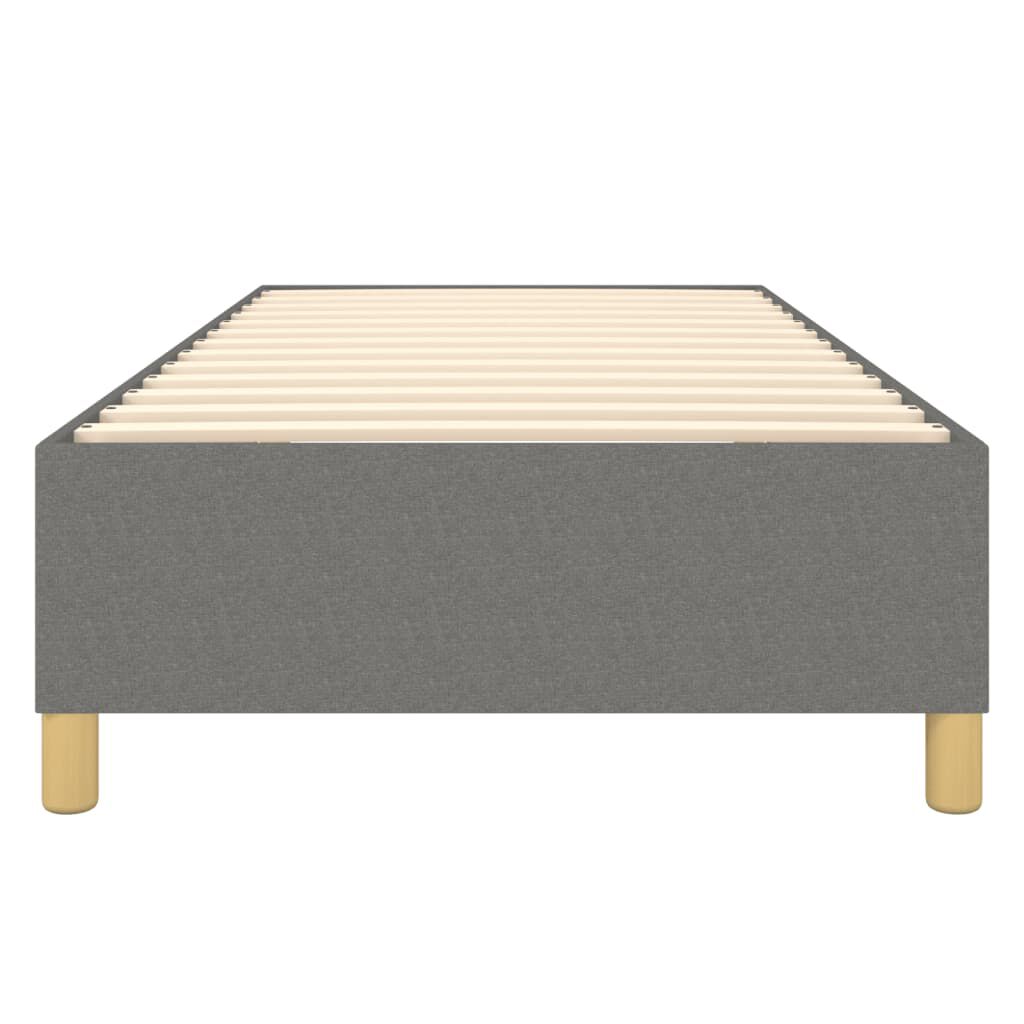 vidaXL Bed Frame without Mattress Dark Grey 100x203 cm Fabric