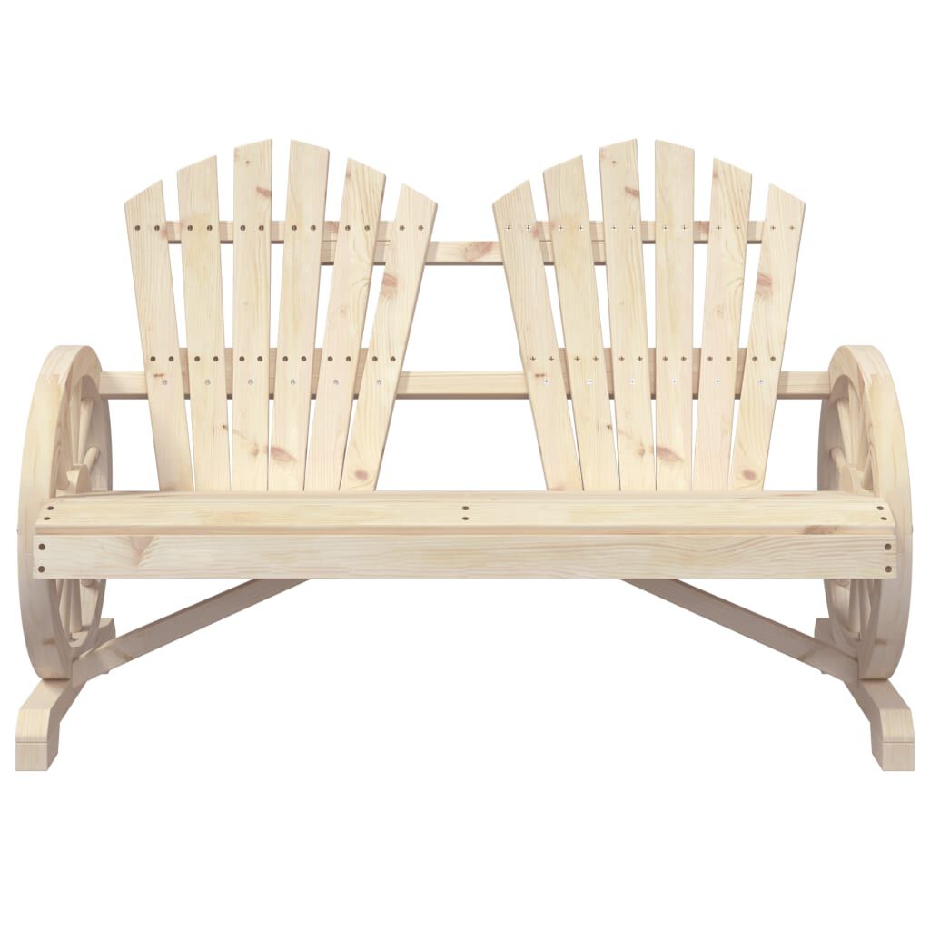 vidaXL Garden Adirondack Chair 2-Seater Solid Wood Fir