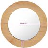 vidaXL Wall Mirror 40 cm Teak Round