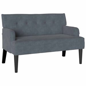 vidaXL Bench Dark Grey 112 x 65.5 x 75 cm Velvet
