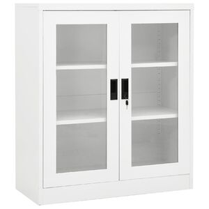 vidaXL Office Cabinet White 90x40x105 cm Steel