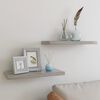 vidaXL Floating Wall Shelves 2 pcs Concrete Grey 60x23.5x3.8 cm MDF