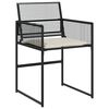 vidaXL 5 Piece Garden Dining Set with Cushions Black Poly Rattan