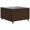 vidaXL 7 Piece Garden Lounge Set with Cushions Brown Poly Rattan