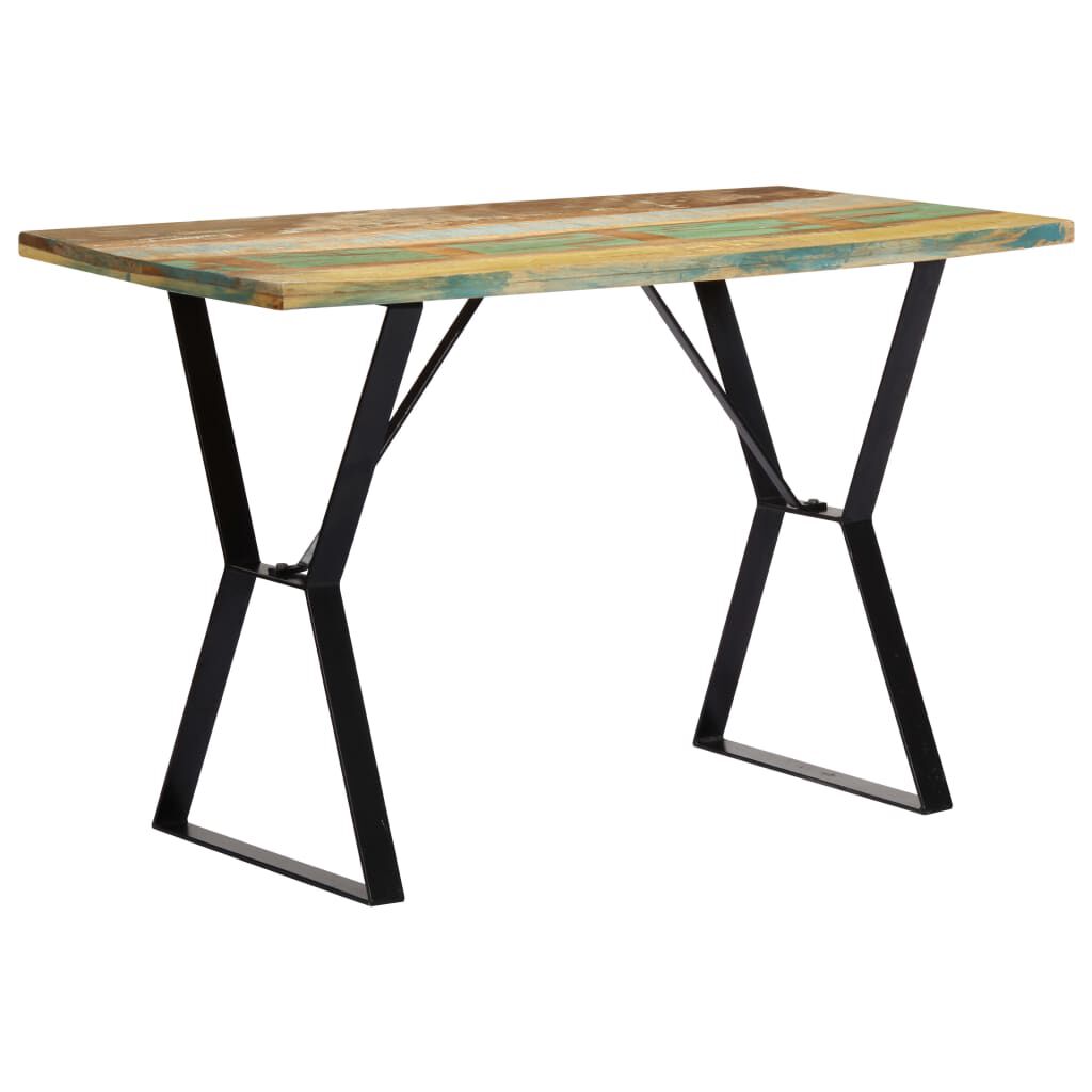 vidaXL Dining Table 120x60x76 cm Solid Reclaimed Wood
