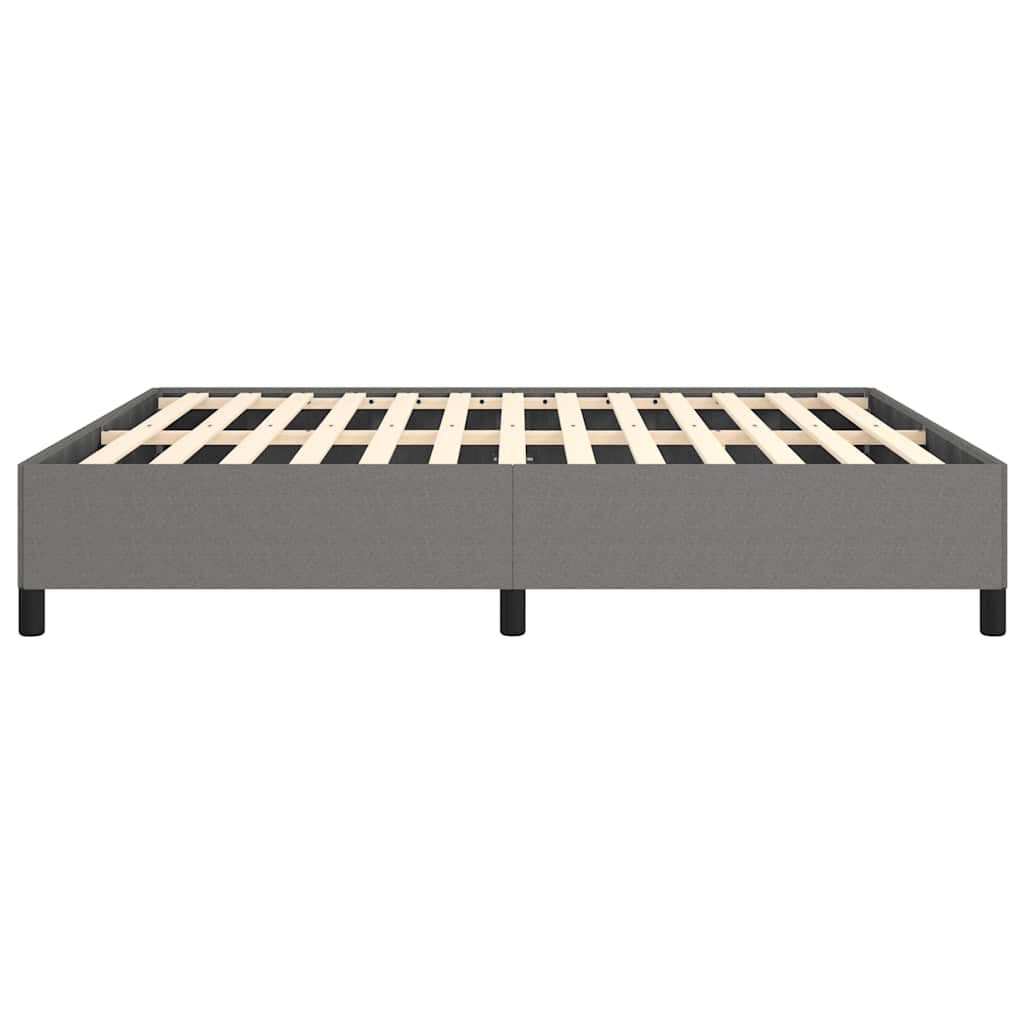 vidaXL Bed Frame without Mattress Dark Grey California King Fabric
