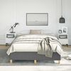 vidaXL Bed Frame without Mattress Dark Grey 137x190 cm Full Fabric