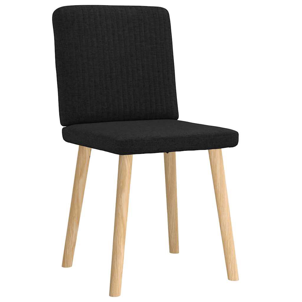 vidaXL Dining Chairs 2 pcs Black Fabric
