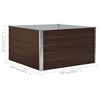 vidaXL Raised Garden Bed 100x100x45 cm Galvanised Steel Brown
