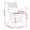 vidaXL Folding Garden Chairs 6 pcs 55x62x90 cm Solid Wood Teak
