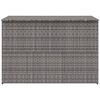 vidaXL Garden Storage Box Grey 150x100x100 cm Poly Rattan