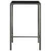 vidaXL Garden Bar Table Grey 70x70x110 cm Poly Rattan and Glass