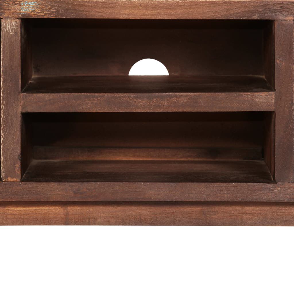 vidaXL TV Cabinet Solid Acacia Wood Vintage 118x30x40 cm