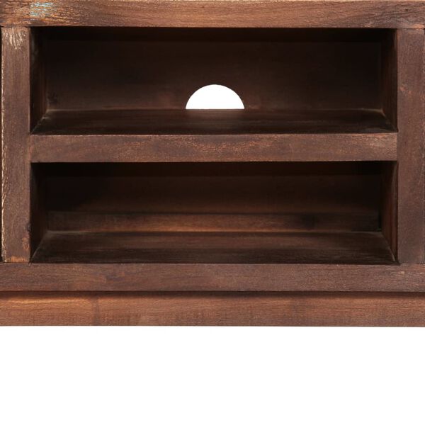 vidaXL TV Cabinet Solid Acacia Wood Vintage 118x30x40 cm