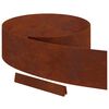 vidaXL Lawn Edging 4 pcs Rusty 450 x 0.05 x 20 cm Weathering Steel