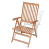 vidaXL 9 Piece Garden Dining Set Solid Teak Wood
