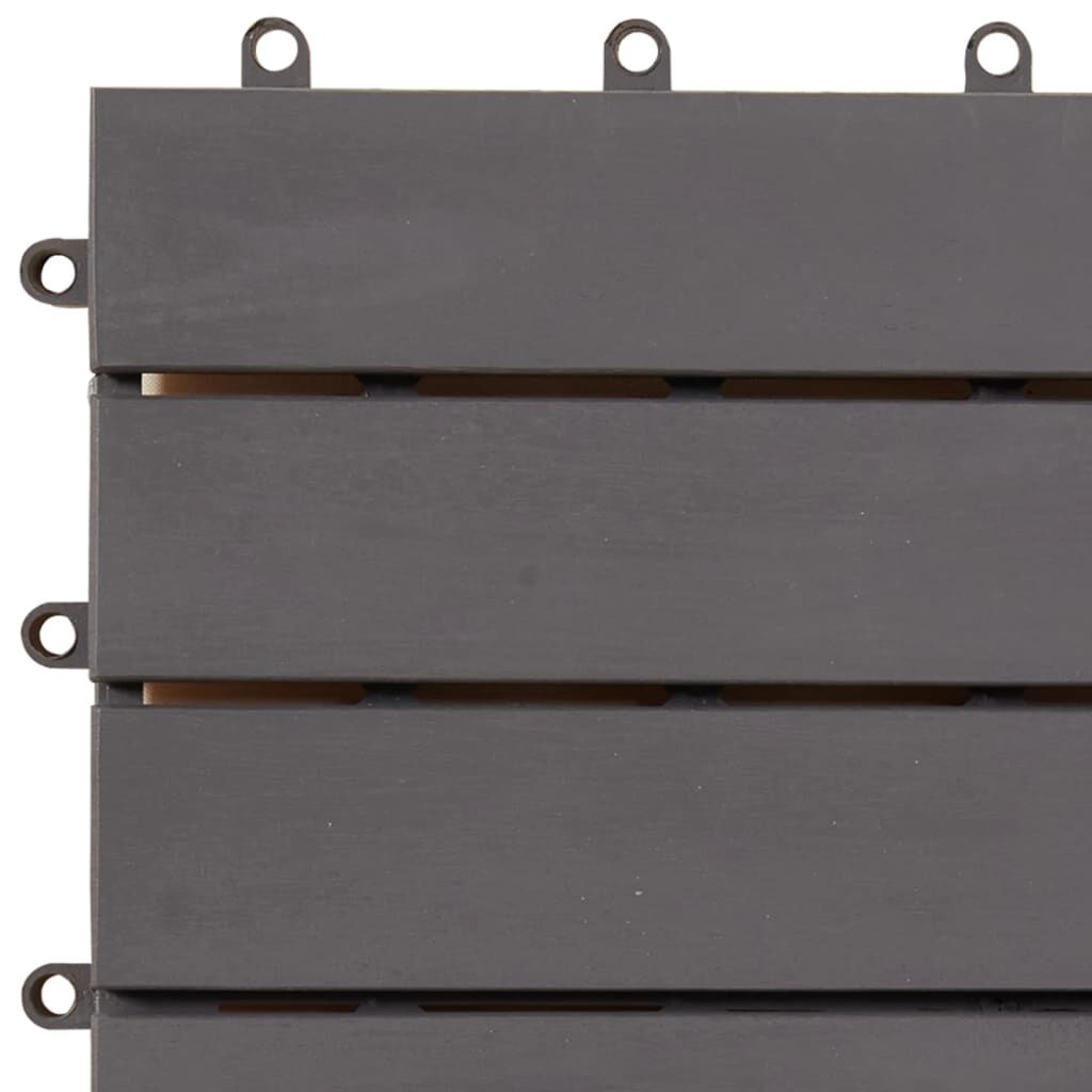 vidaXL Decking Tiles 20 pcs Grey Wash 30x30 cm Solid Acacia Wood