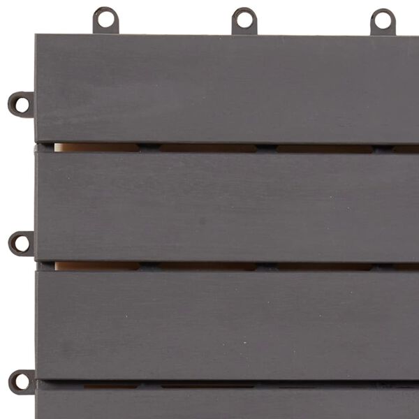 vidaXL Decking Tiles 20 pcs Grey Wash 30x30 cm Solid Acacia Wood