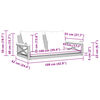 vidaXL Swing Bench with Cushions Black 109x62x40 cm Poly Rattan