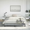 vidaXL Bed Frame without Mattress Light Grey California King Fabric