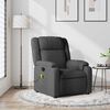 vidaXL Massage Recliner Chair Dark Grey Fabric