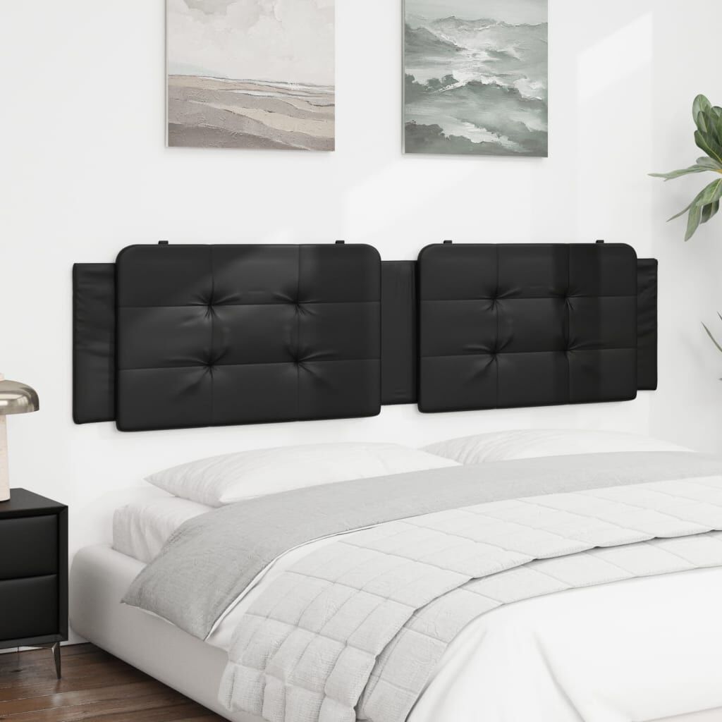 vidaXL Headboard Cushion Black 193 cm Faux Leather