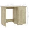 vidaXL Desk Sonoma Oak 100x50x76 cm Engineered Wood