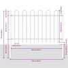 vidaXL Garden Fence 6 pcs Grey 10.2 x 1.2 m Powder-coated Steel