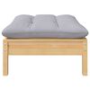 vidaXL 5 Piece Garden Lounge Set with Grey Cushions Solid Pinewood