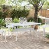 vidaXL Garden Table White 150x90x72 cm Cast Aluminium
