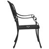 vidaXL 3 Piece Bistro Set Cast Aluminium Black